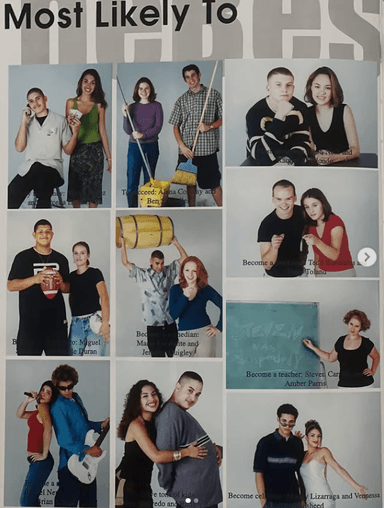Class of 2001 yearbook “Most Likely To” superlatives page